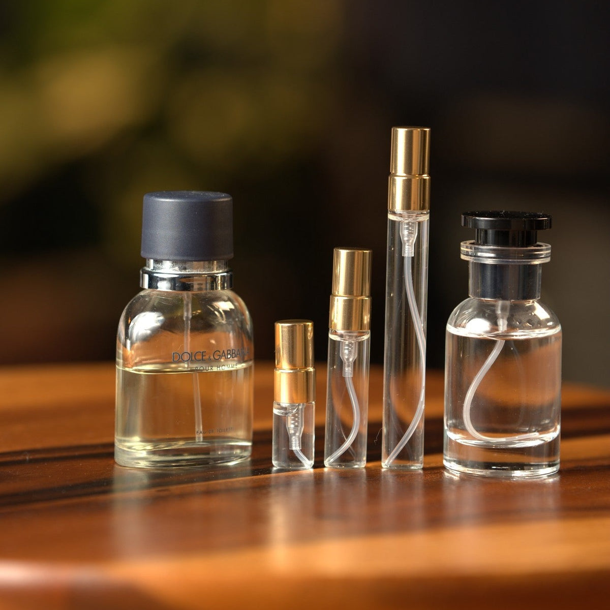dolce-gabbana-pour-homme decant bottle and vials