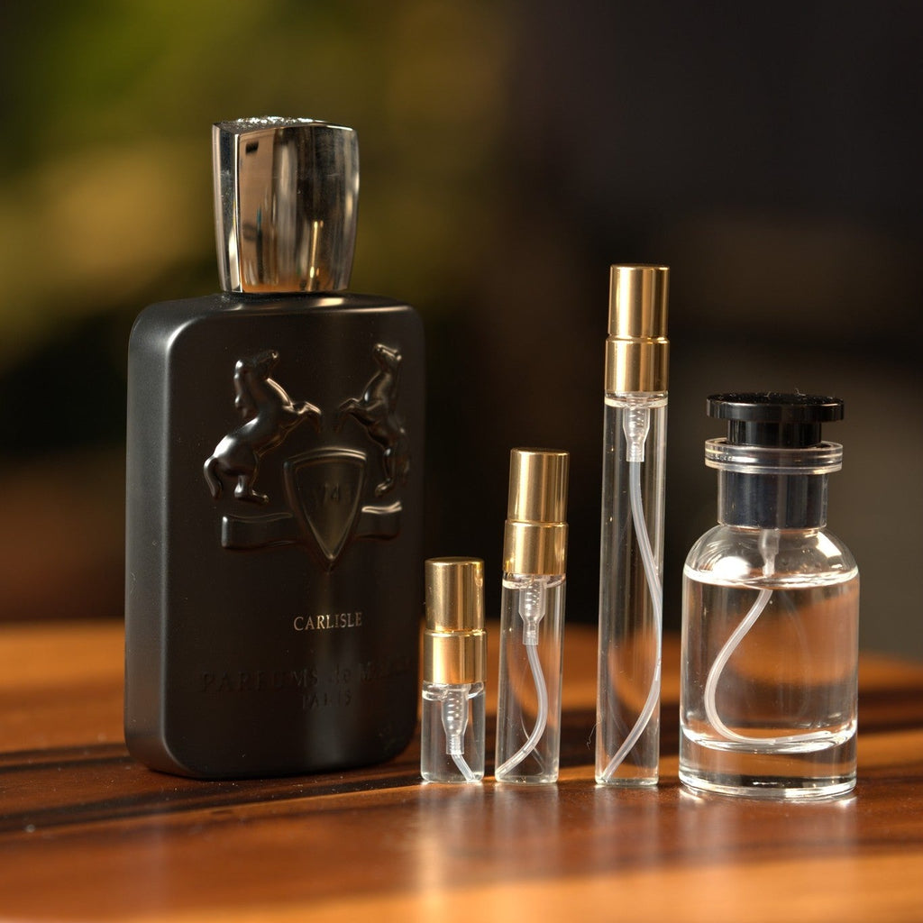 parfums-de-marly-carlisle decant bottle and vials