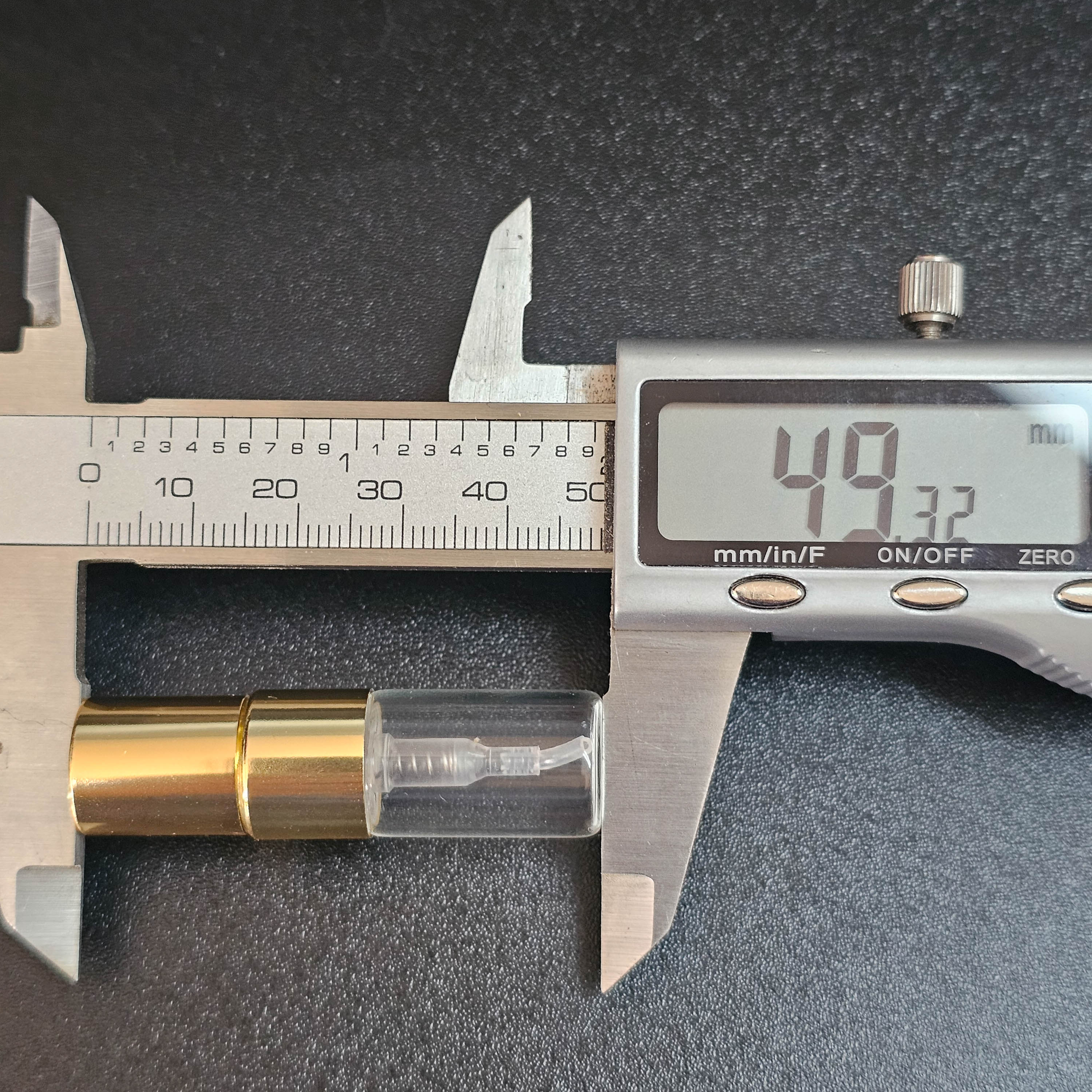 2ml vial measured at 49.32mm tall