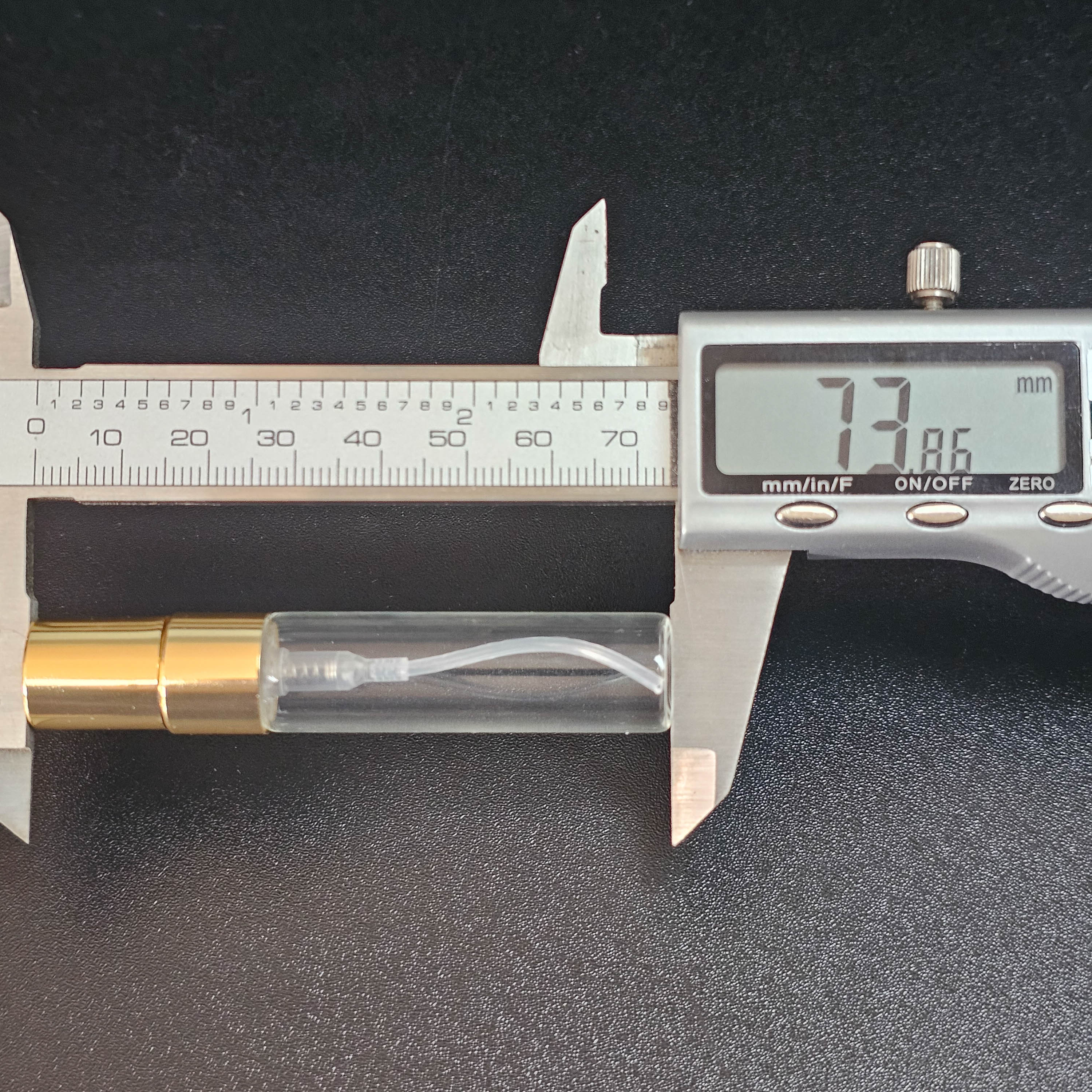 5ml vial measured at 73.86mm tall