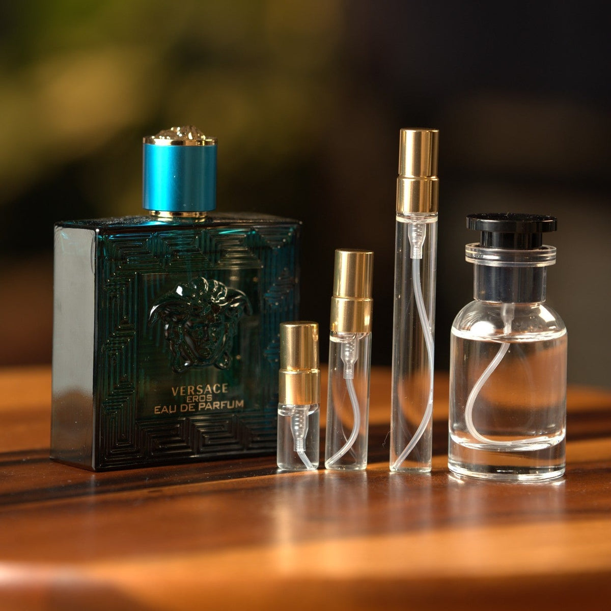 versace-eros-eau-de-parfum decant bottle and vials