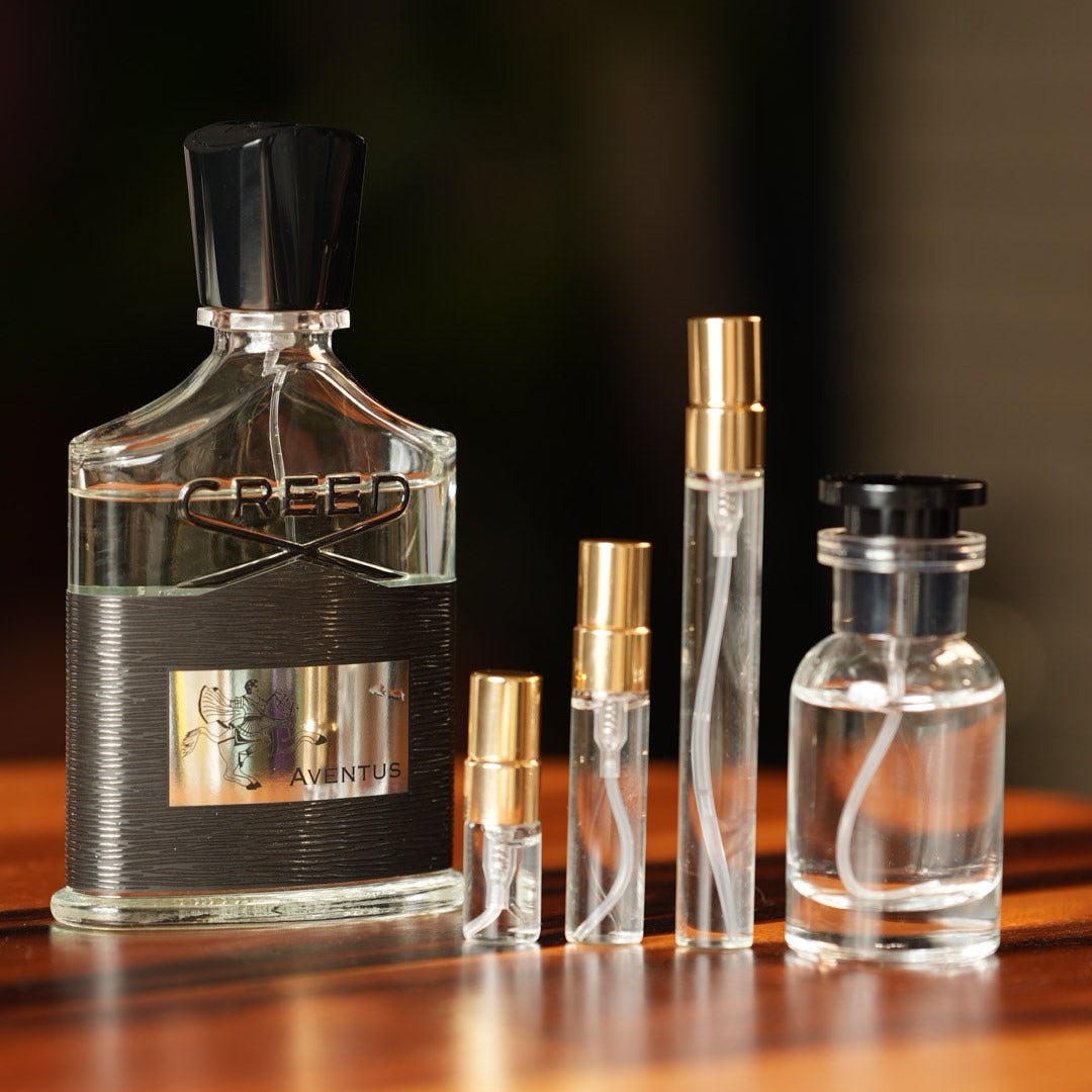 creed-aventus decant bottle and vials