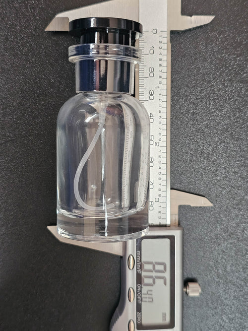 30ml bottle measured at 86.40mm tall