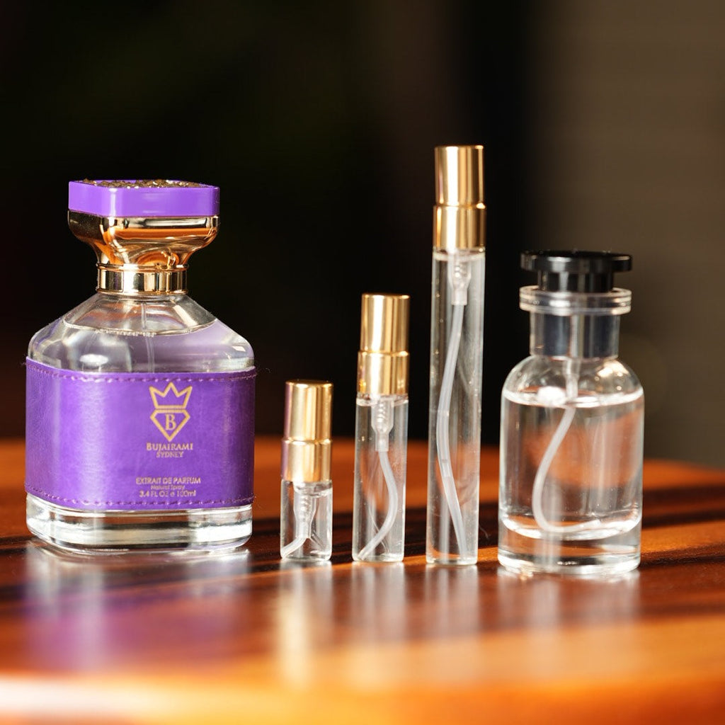 bujairami-cosmic-fever decant bottle and vials