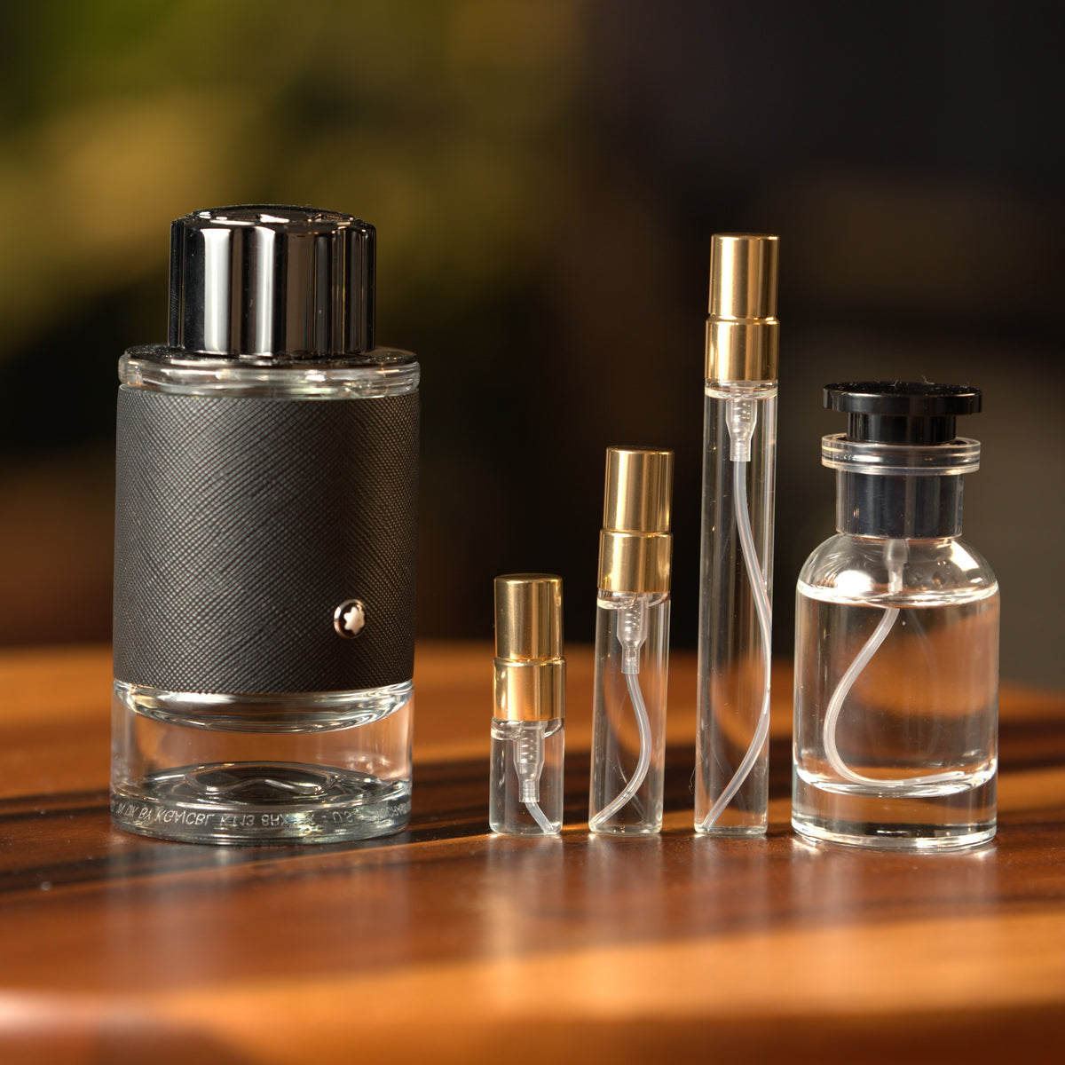 montblanc-explorer-edp decant bottle and vials