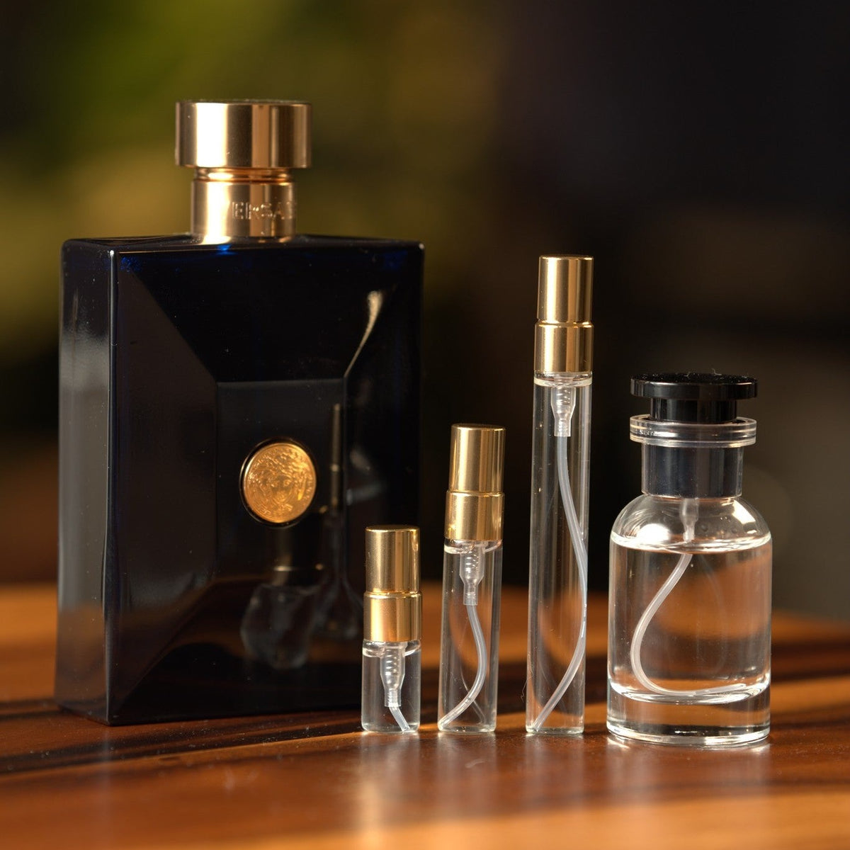 versace-dylan-blue decant bottle and vials