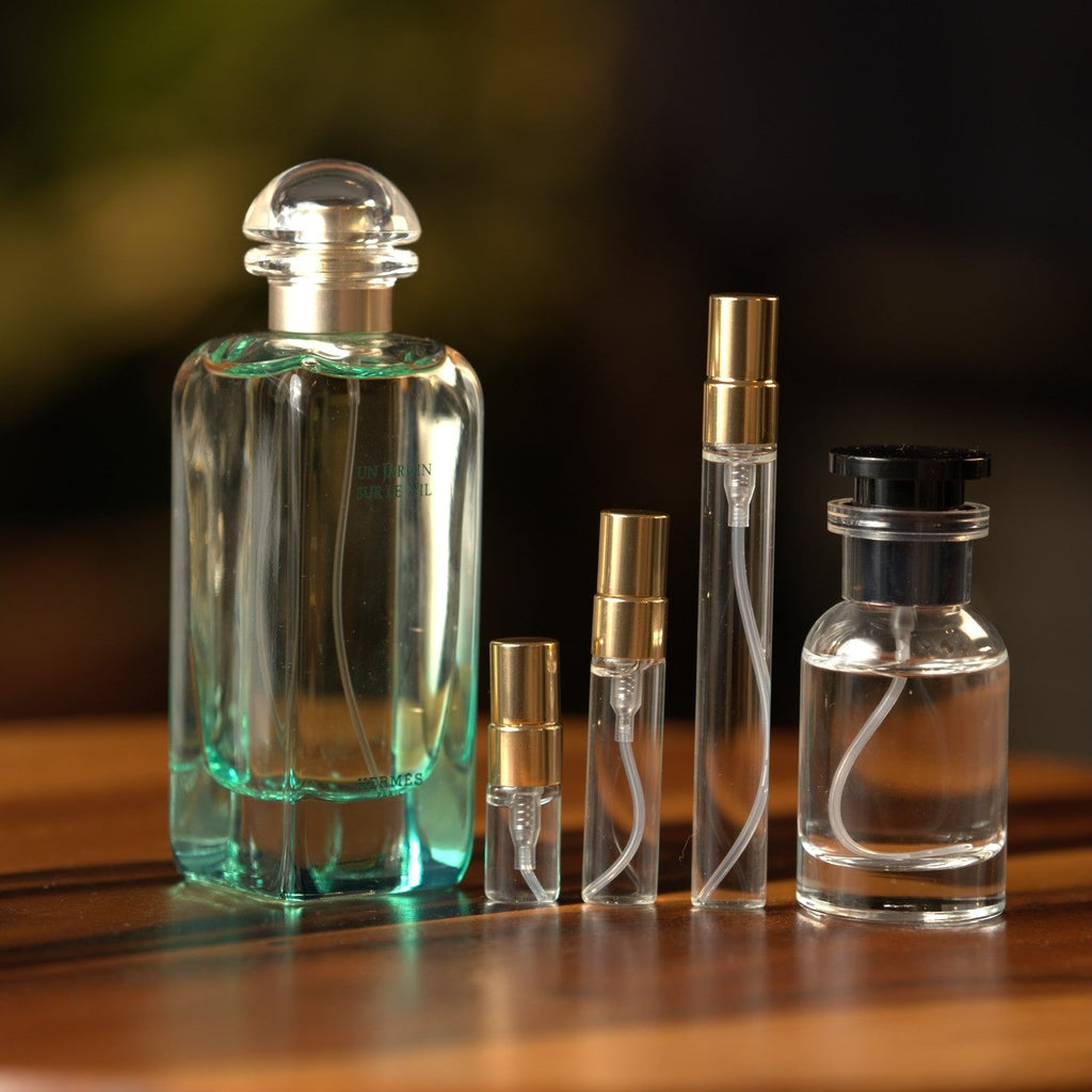 hermes-un-jardin-sur-le-nil decant bottle and vials