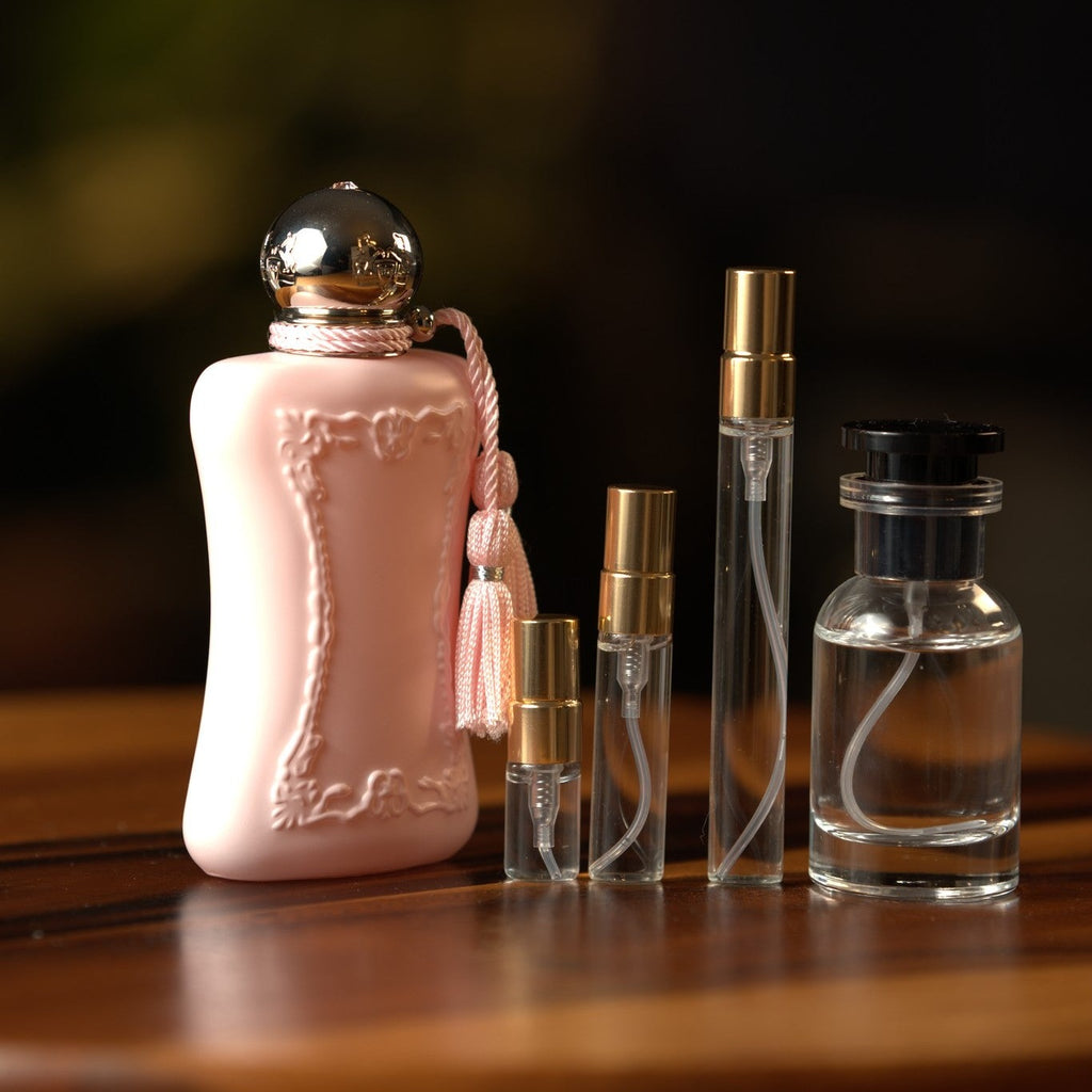 parfums-de-marly-delina decant bottle and vials