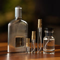tom-ford-grey-vetiver-parfum decant bottle and vials