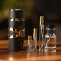 lattafa-asad decant bottle and vials