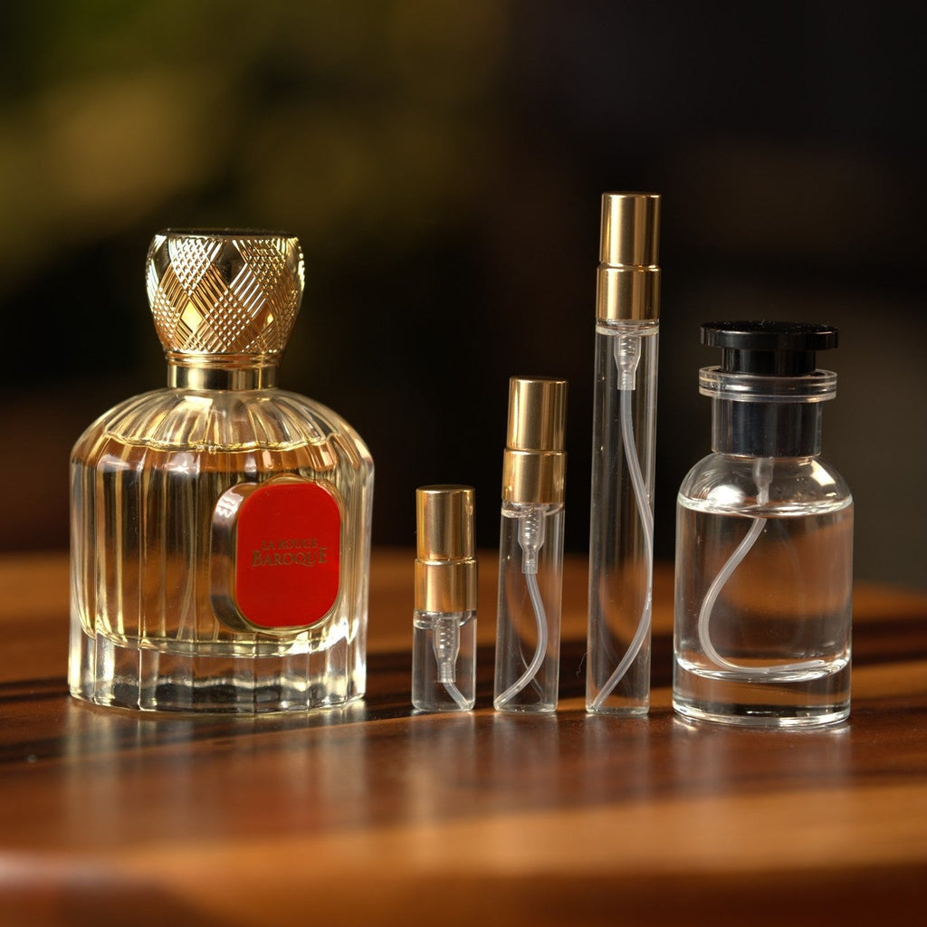 maison-alhambra-baroque-rouge-540 decant bottle and vials