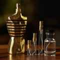 jean-paul-gaultier-le-male-elixir decant bottle and vials