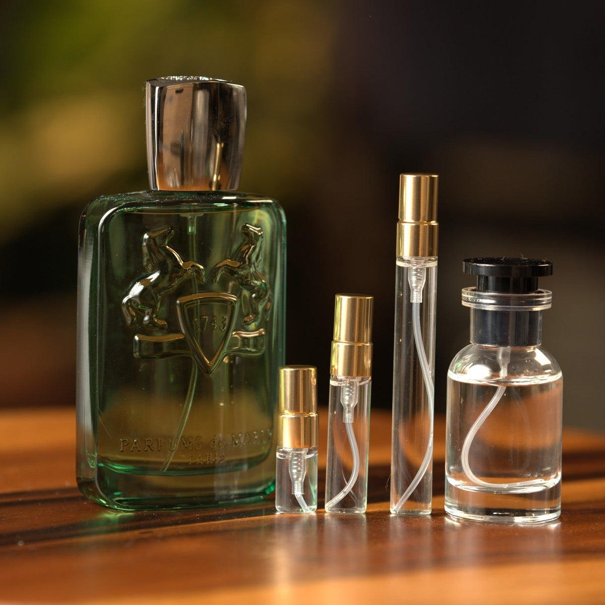 parfums-de-marly-greenley decant bottle and vials