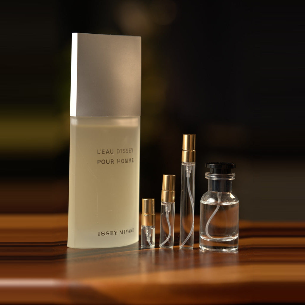 issey-miyake-leau-dissey-pour-homme decant bottle and vials