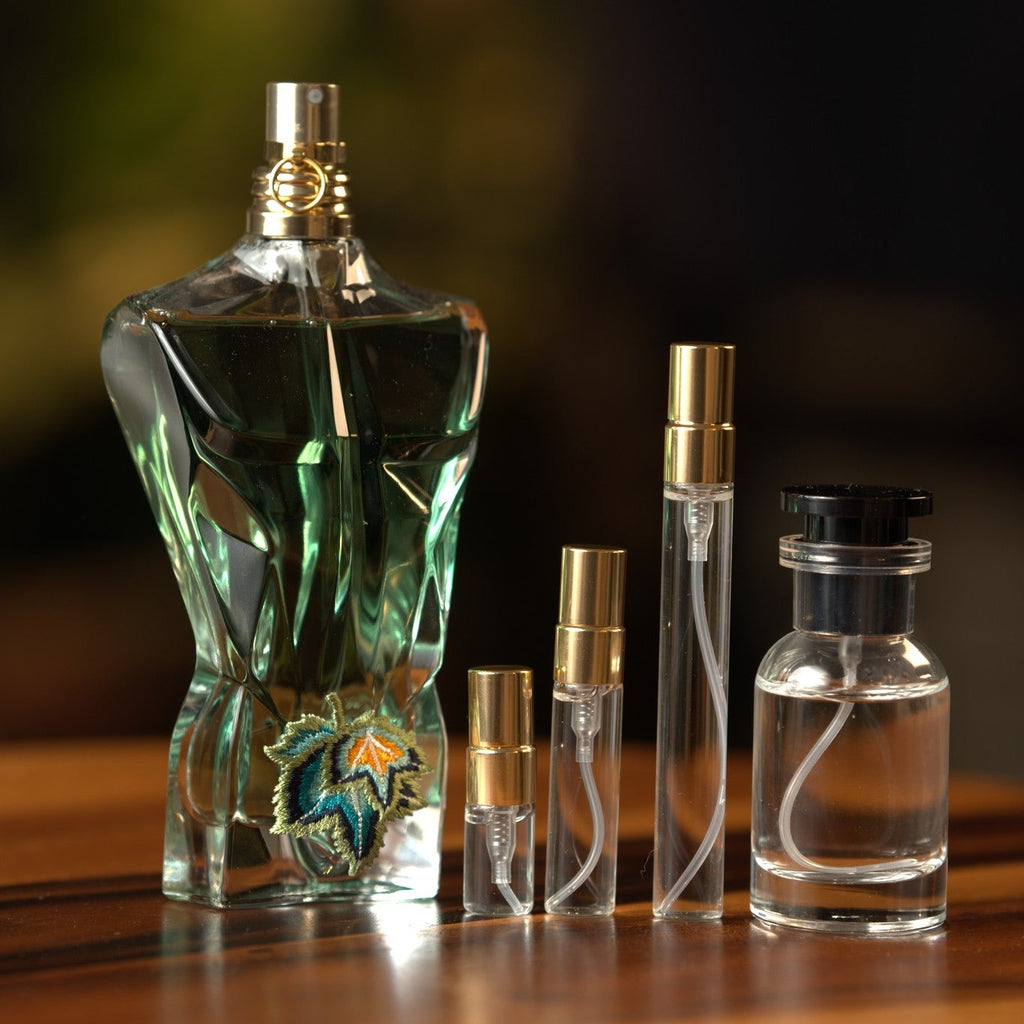 jean-paul-gaultier-le-beau-paradise-garden decant bottle and vials