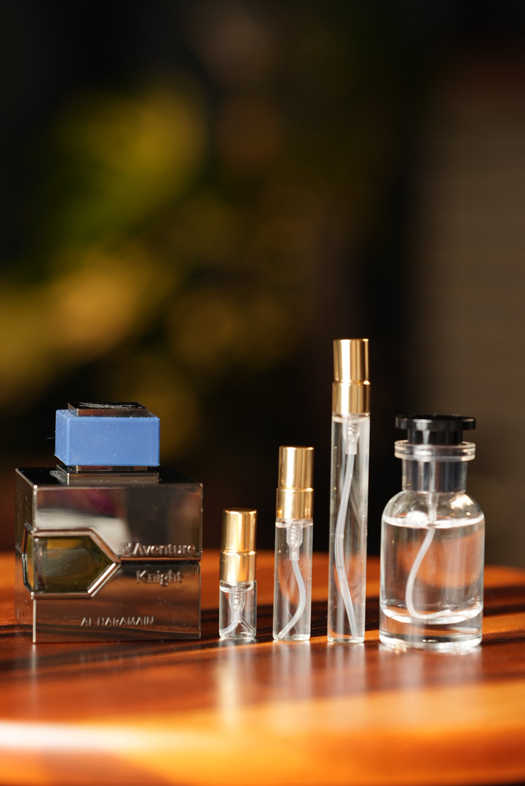 AL HARAMAIN L'AVENTURE KNIGHT bottle and decant vials