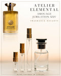 Atelier Elemental decant card - Amouage Jubilation Xxv Edp in 2ml 5ml 10ml 30ml sizes