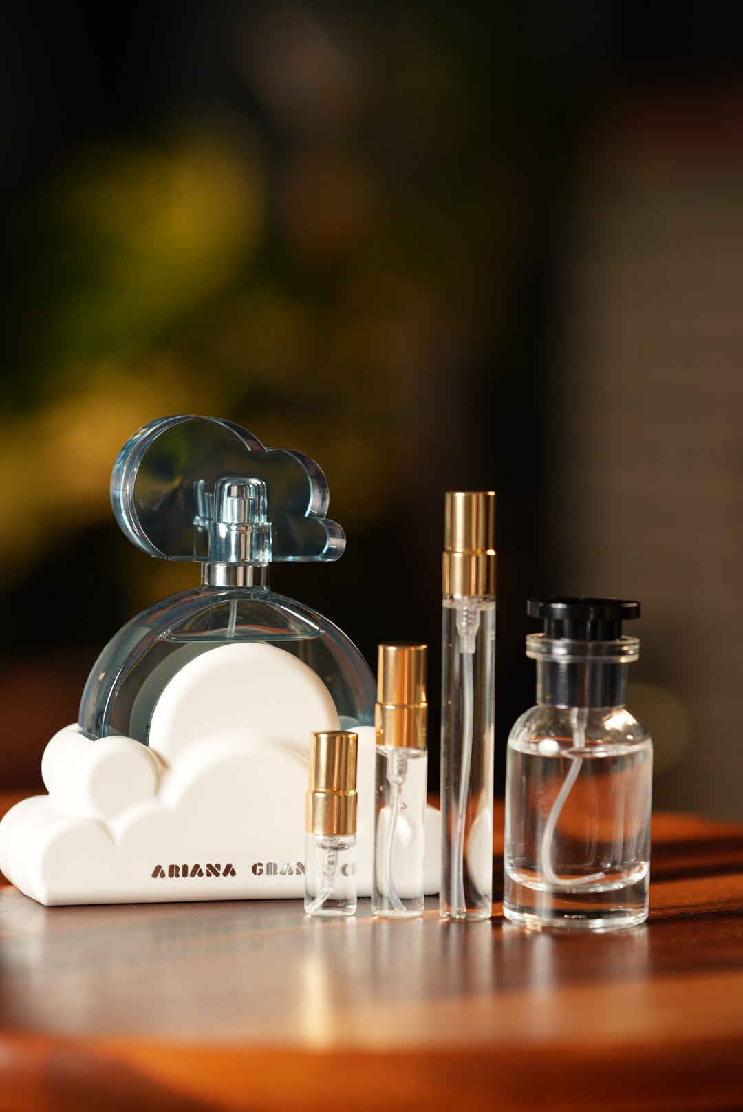 ARIANA GRANDE CLOUD bottle and decant vials