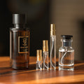 Bujairami Mad Love bottle with Atelier Elemental decant vials