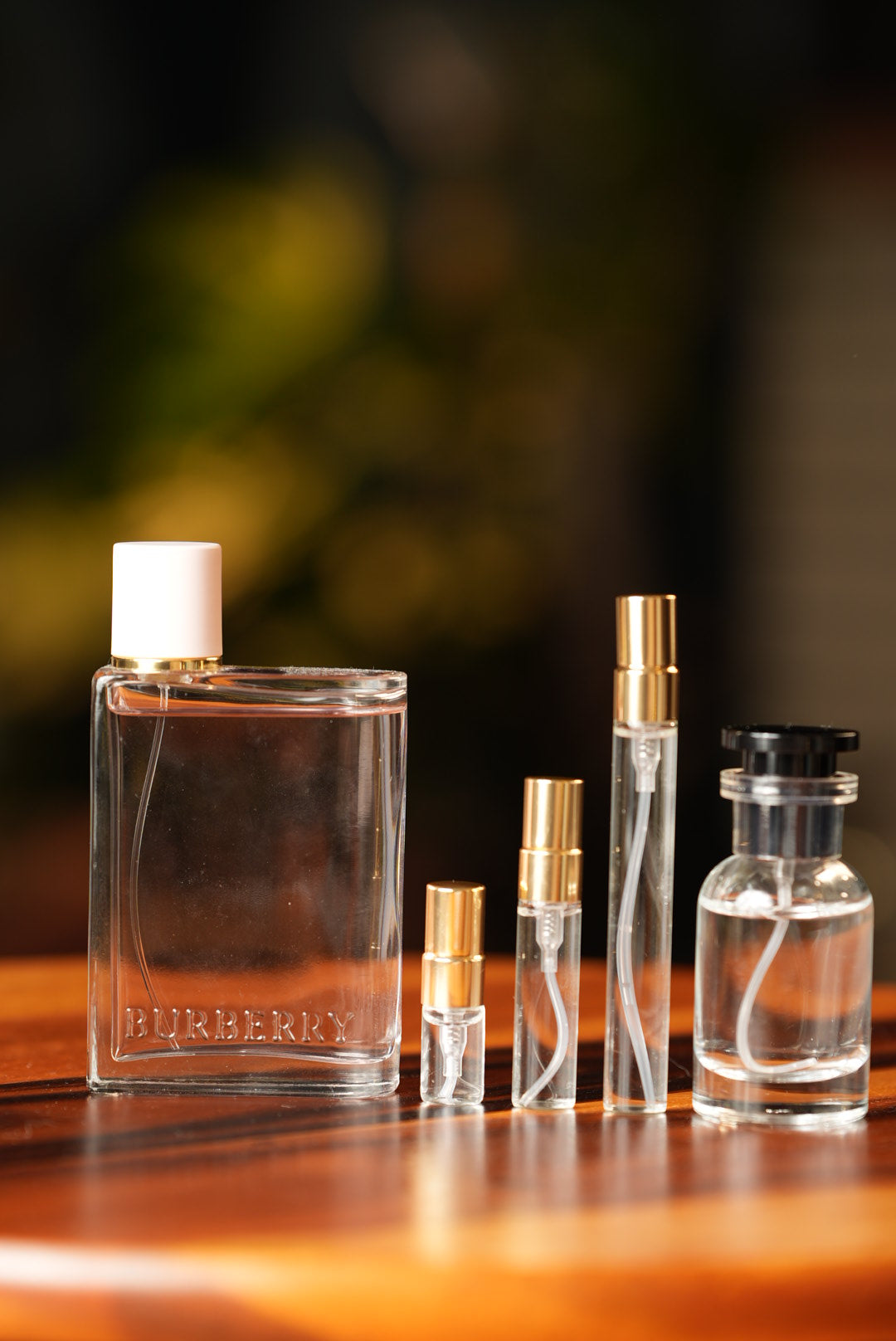 BURBERRY HER EDP bottle and decant vials