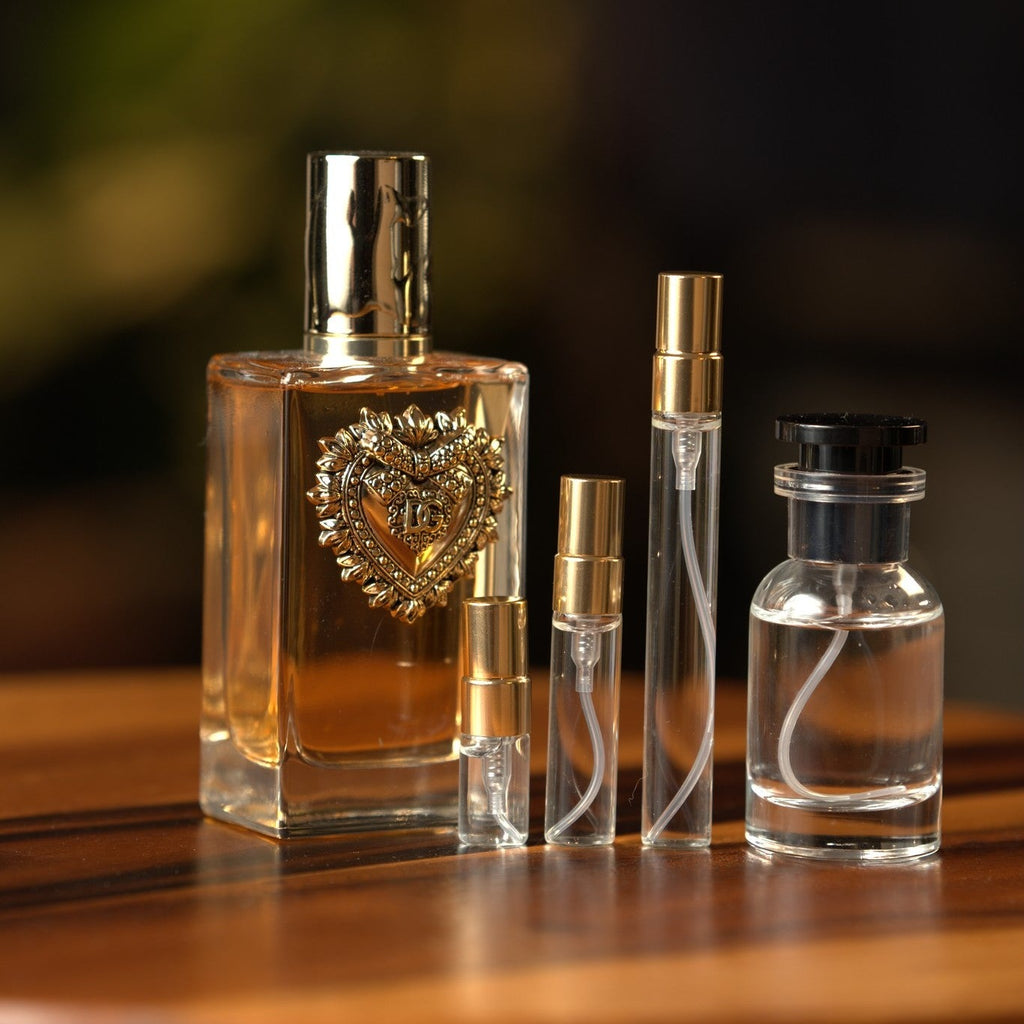 dolce-gabbana-devotion decant bottle and vials