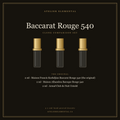 SET COMPARATIVO DE DUPES DE MAISON FRANCIS KURKDJIAN BACCARAT ROUGE 540 (3 x 2ml)