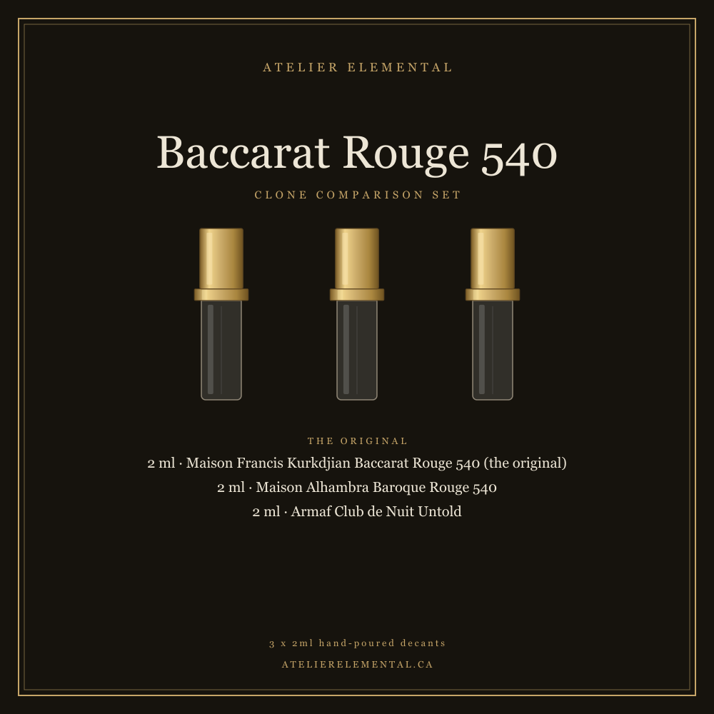 MAISON FRANCIS KURKDJIAN BACCARAT ROUGE 540 CLONE COMPARISON SET (3 x 2ml)