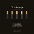 Dior Sauvage clone comparison set, five 2ml decants