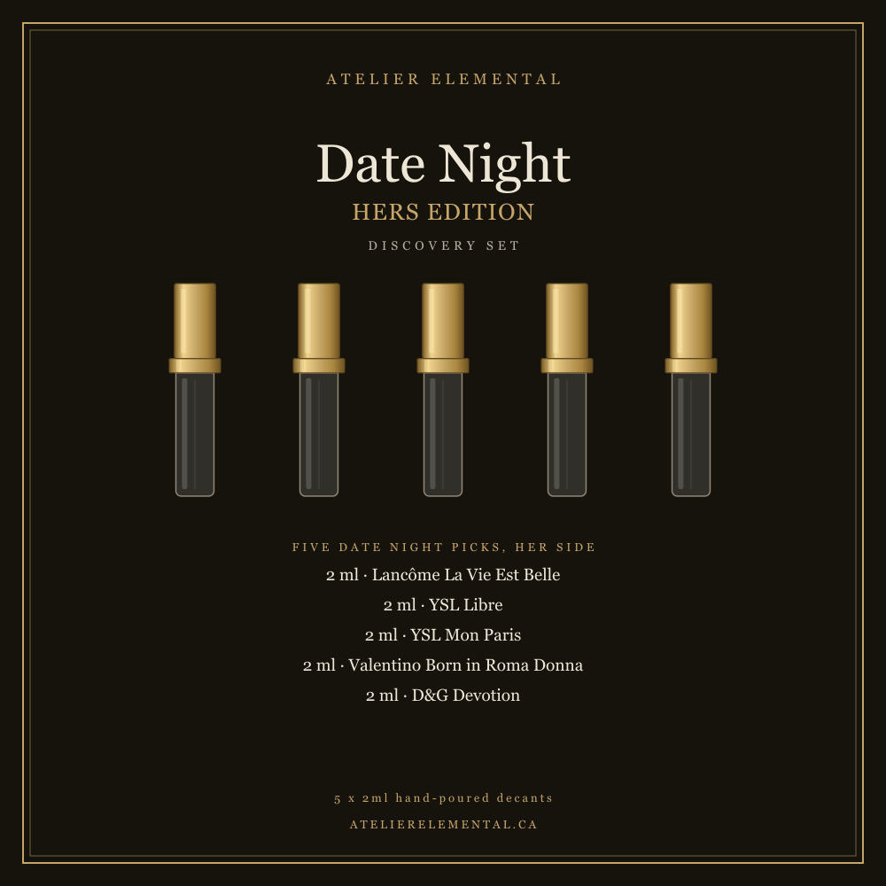 Date Night Discovery Set: Hers Edition (5 x 2ml) fragrance decant set