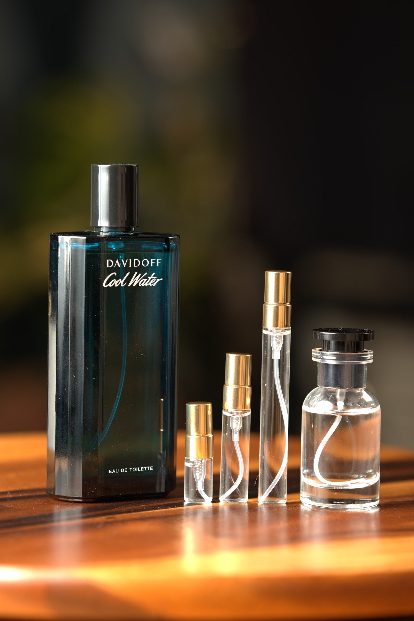 Atelier Elemental real bottle photo - Davidoff Cool Water decant, 2ml 5ml 10ml vials