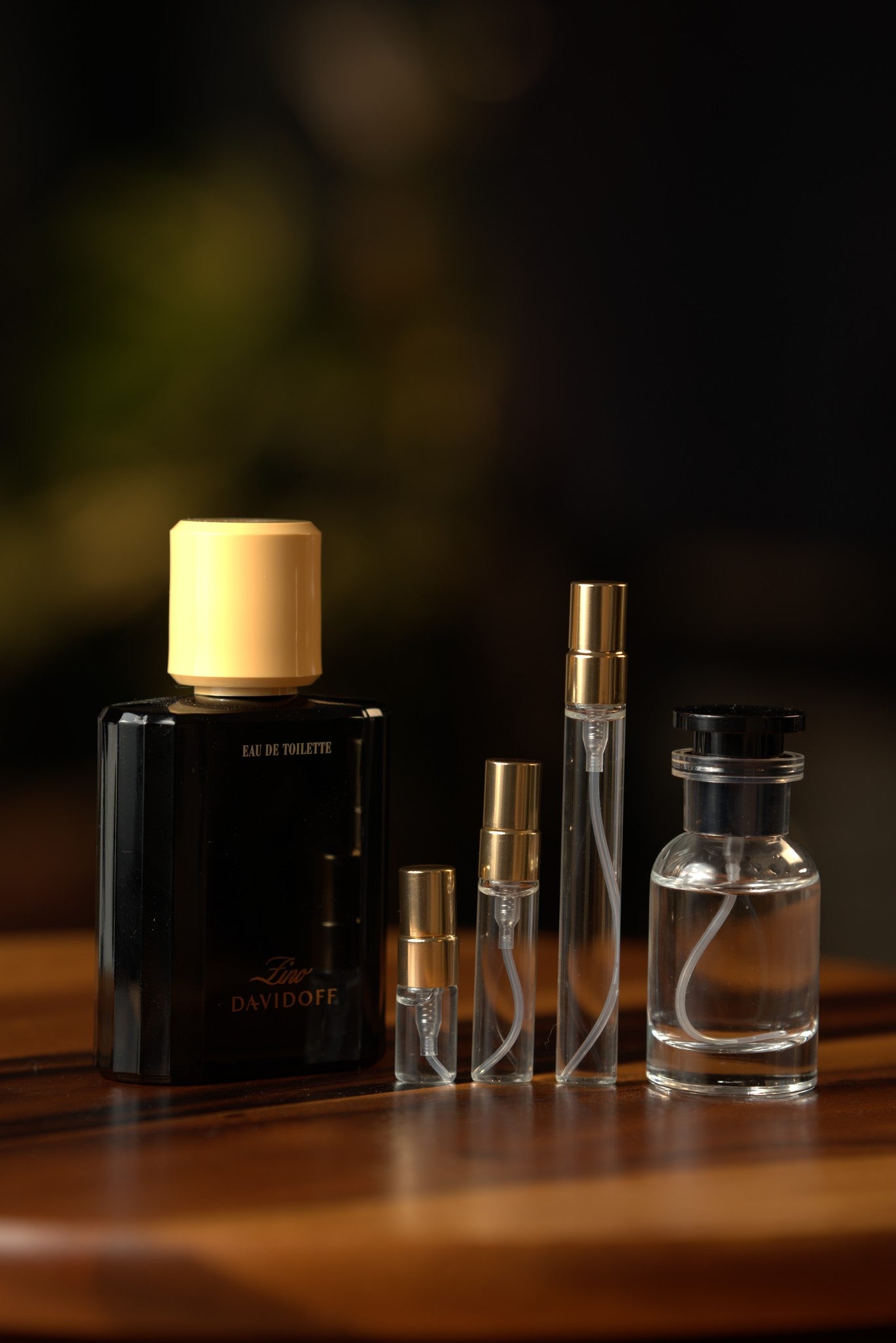 Atelier Elemental real bottle photo - Davidoff Zino decant, 2ml 5ml 10ml vials