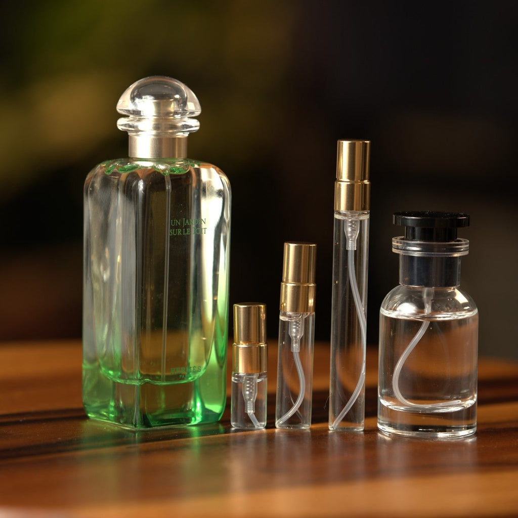 hermes-un-jardin-sur-le-toit decant bottle and vials