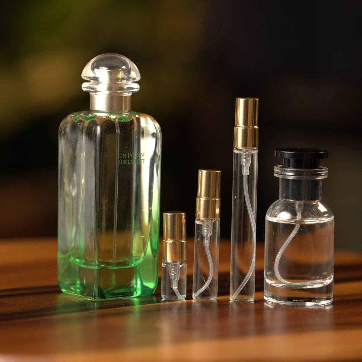hermes-un-jardin-sur-le-toit decant bottle and vials