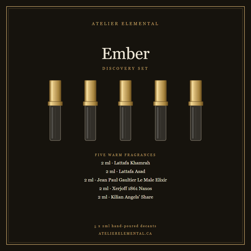 Ember Discovery Set, five 2ml hand-poured decants