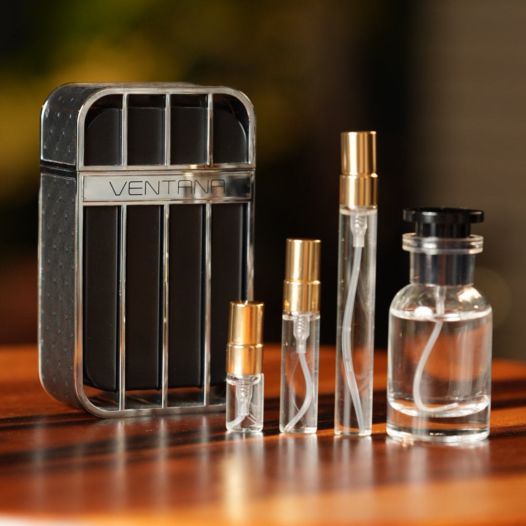 armaf-ventana-edp decant bottle and vials