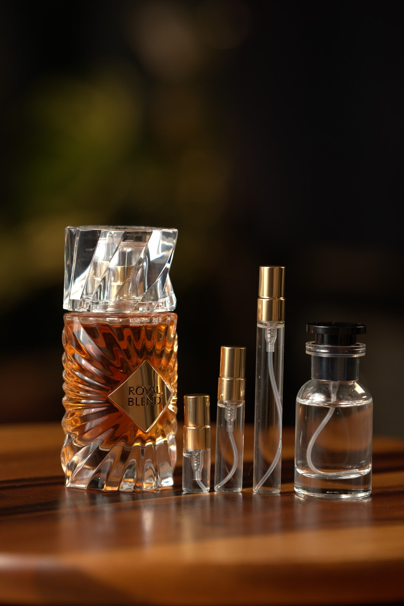 Atelier Elemental real bottle photo - Fragrance World Royal Blend decant, 2ml 5ml 10ml vials