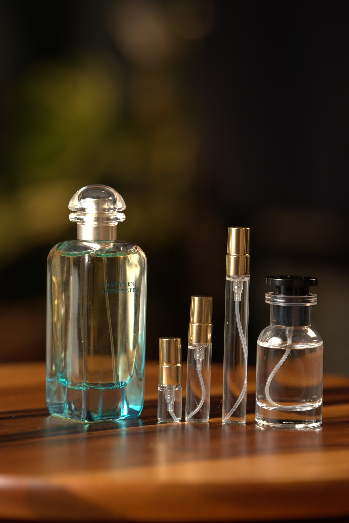 Atelier Elemental real bottle photo - Hermès Un Jardin en Méditerranée decant, 2ml 5ml 10ml vials