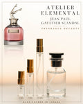 Atelier Elemental decant card - Jean Paul Gaultier Scandal Edp in 2ml 5ml 10ml 30ml sizes