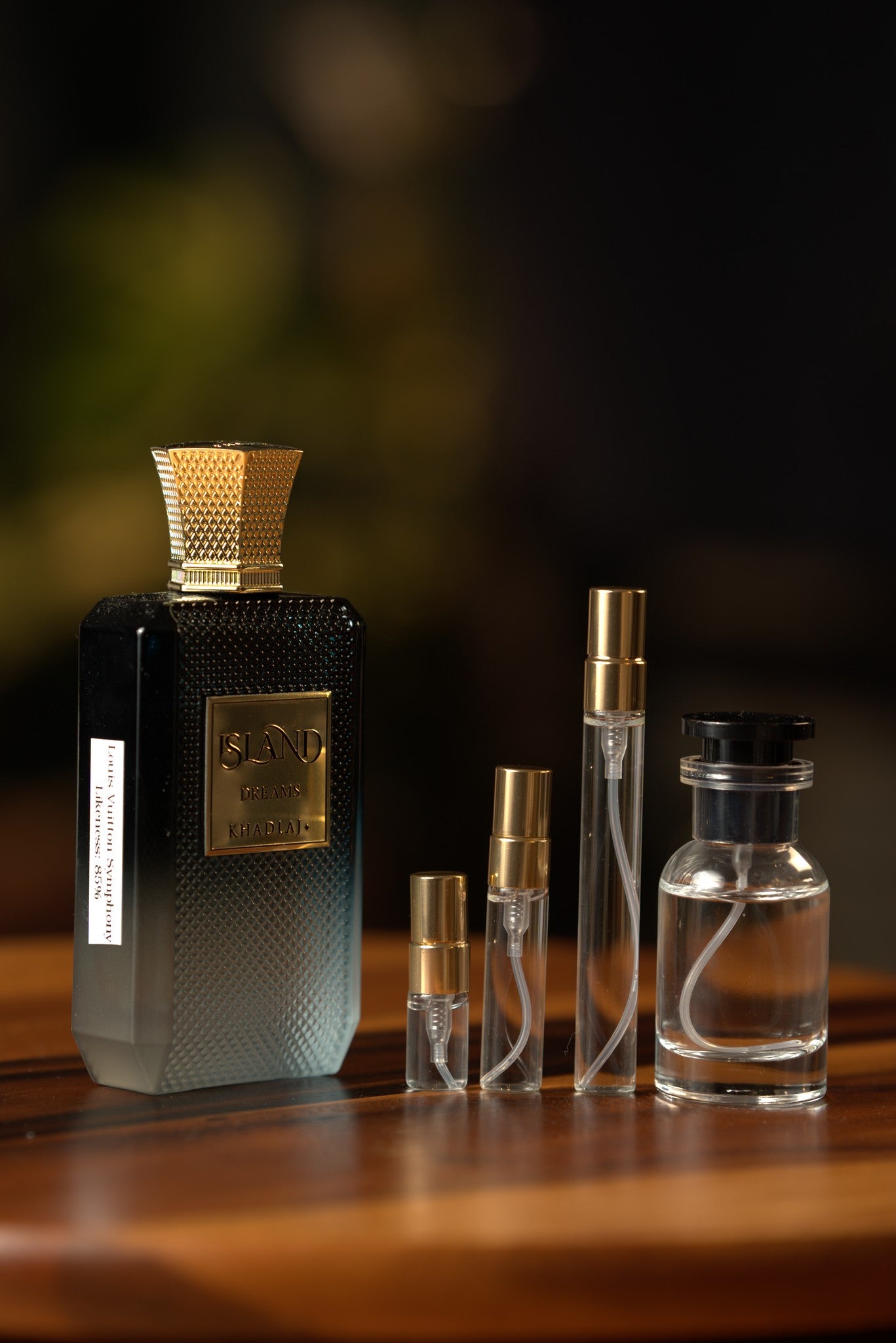 Atelier Elemental real bottle photo - Khadlaj Island Dreams decant, 2ml 5ml 10ml vials