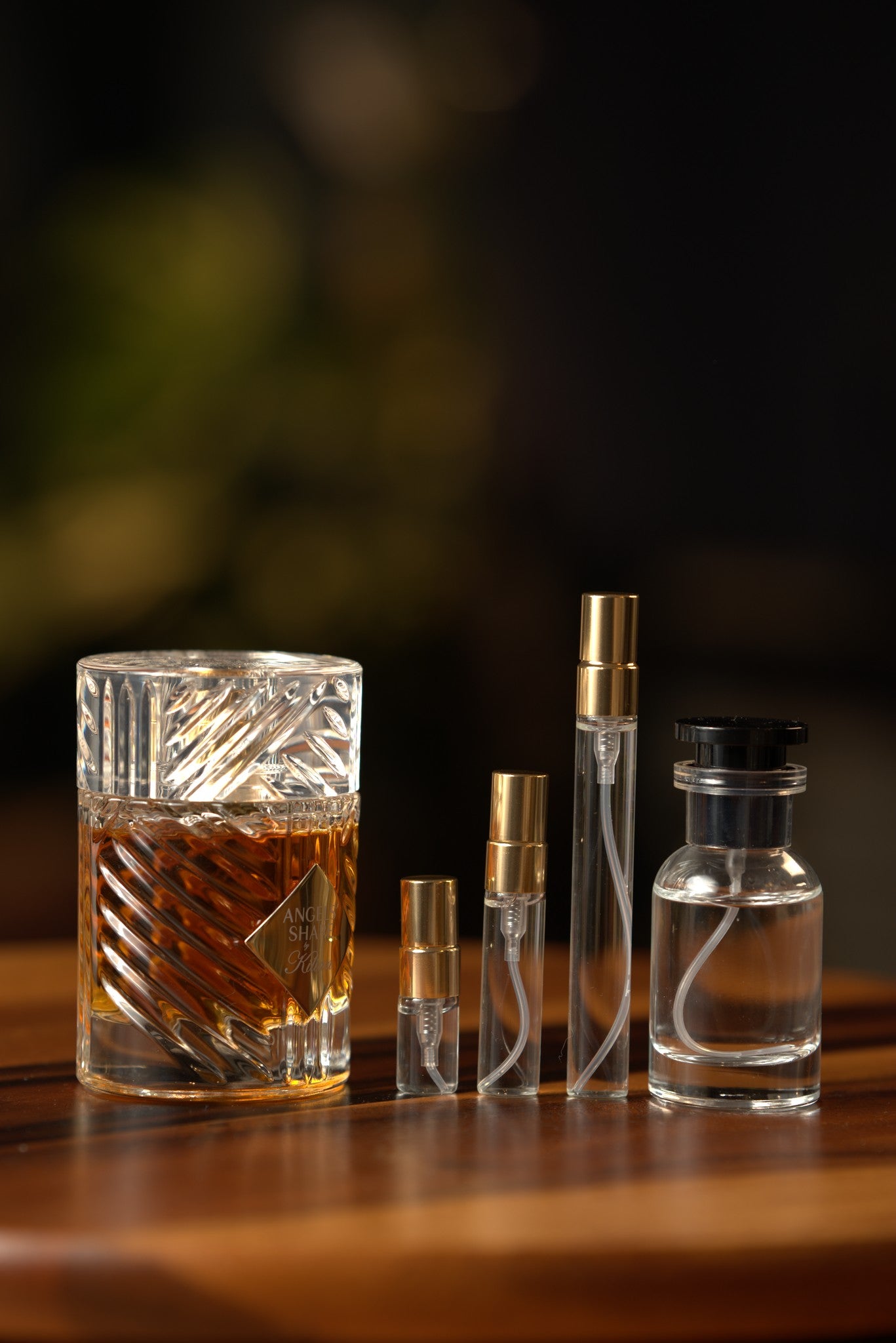 Atelier Elemental real bottle photo - Kilian Angels' Share decant, 2ml 5ml 10ml vials