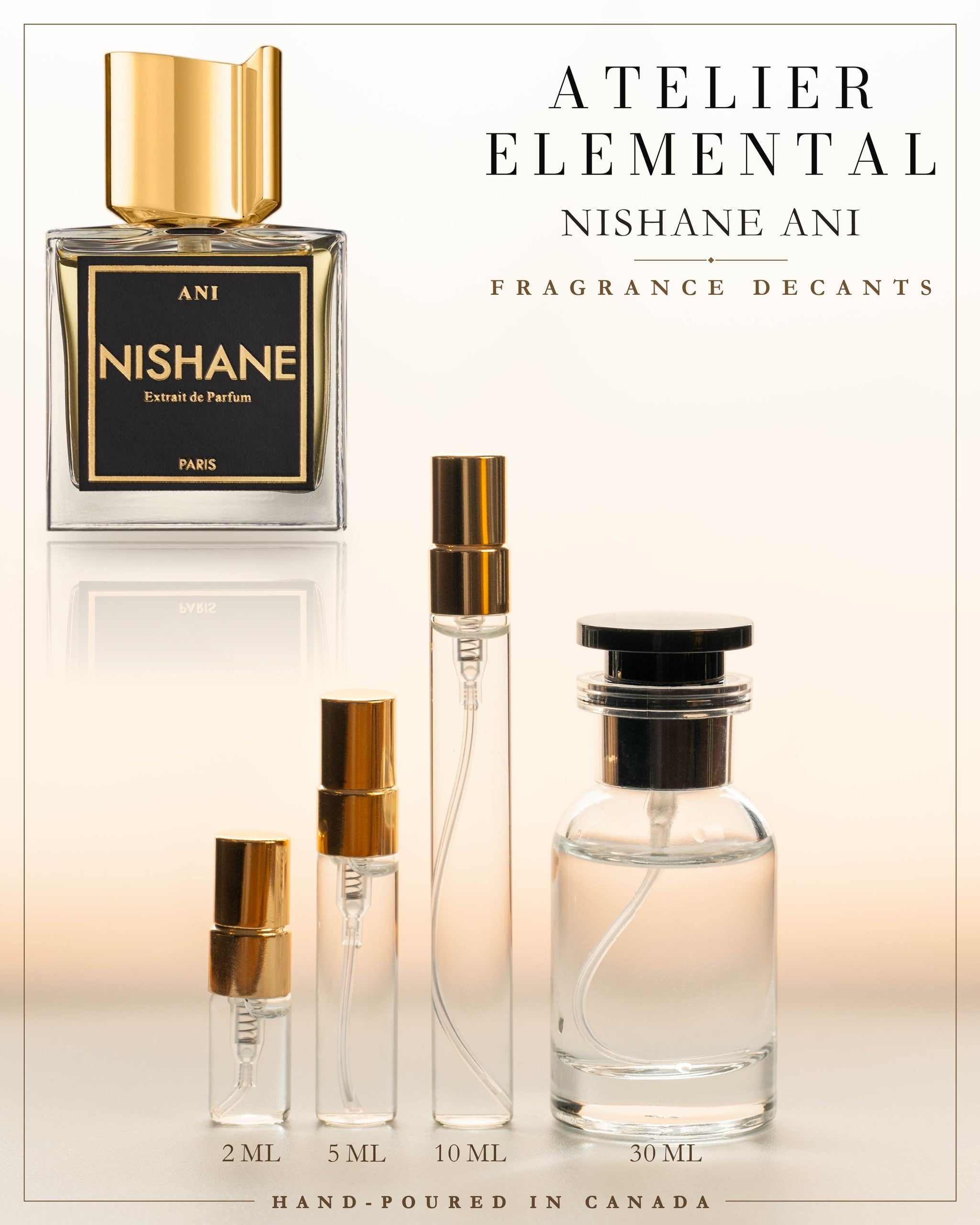 Atelier Elemental decant card - Nishane Ani Extrait in 2ml 5ml 10ml 30ml sizes