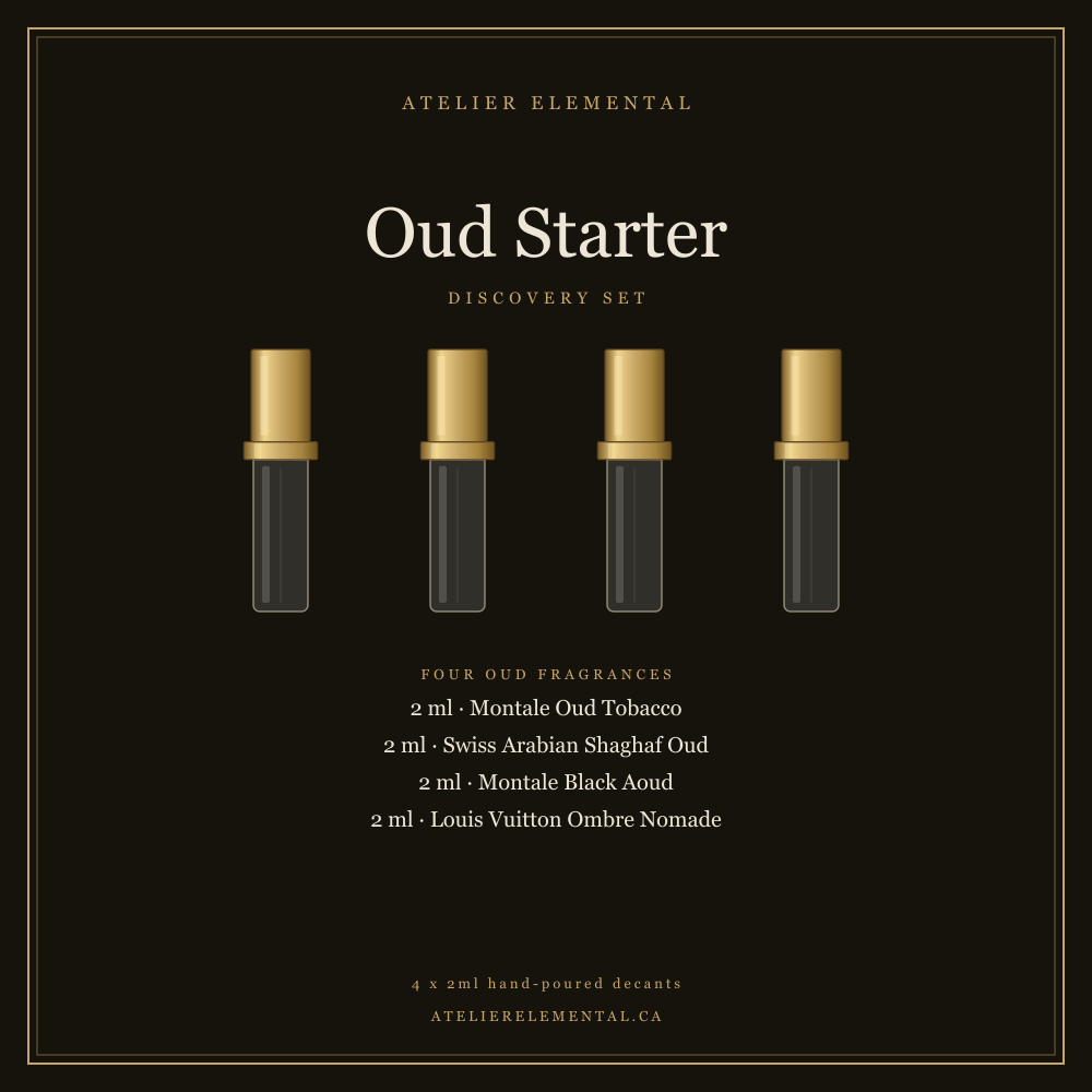 Oud Starter Discovery Set, four 2ml fragrance decants