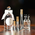 PENHALIGON'S LUNA perfume bottle beside decant vials