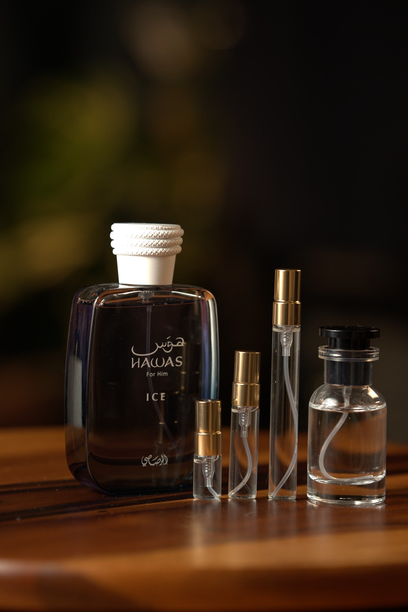Atelier Elemental real bottle photo - Rasasi Hawas Ice decant, 2ml 5ml 10ml vials