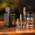 Rasasi La Yuqawam Pour Homme bottle with Atelier Elemental decant vials