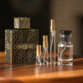 Rayhaan Terra bottle with Atelier Elemental decant vials