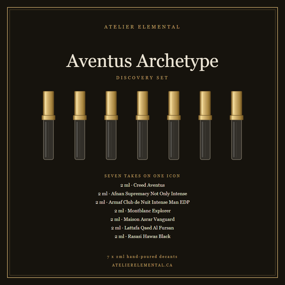 Smoky Pineapple Archetype Discovery Set, seven 2ml hand-poured decants