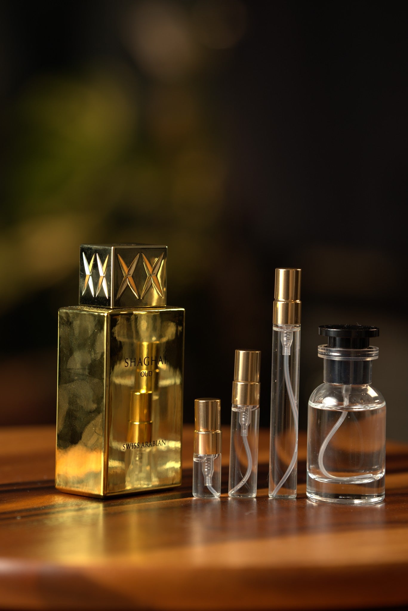 Atelier Elemental real bottle photo - Swiss Arabian Shaghaf Oud decant, 2ml 5ml 10ml vials