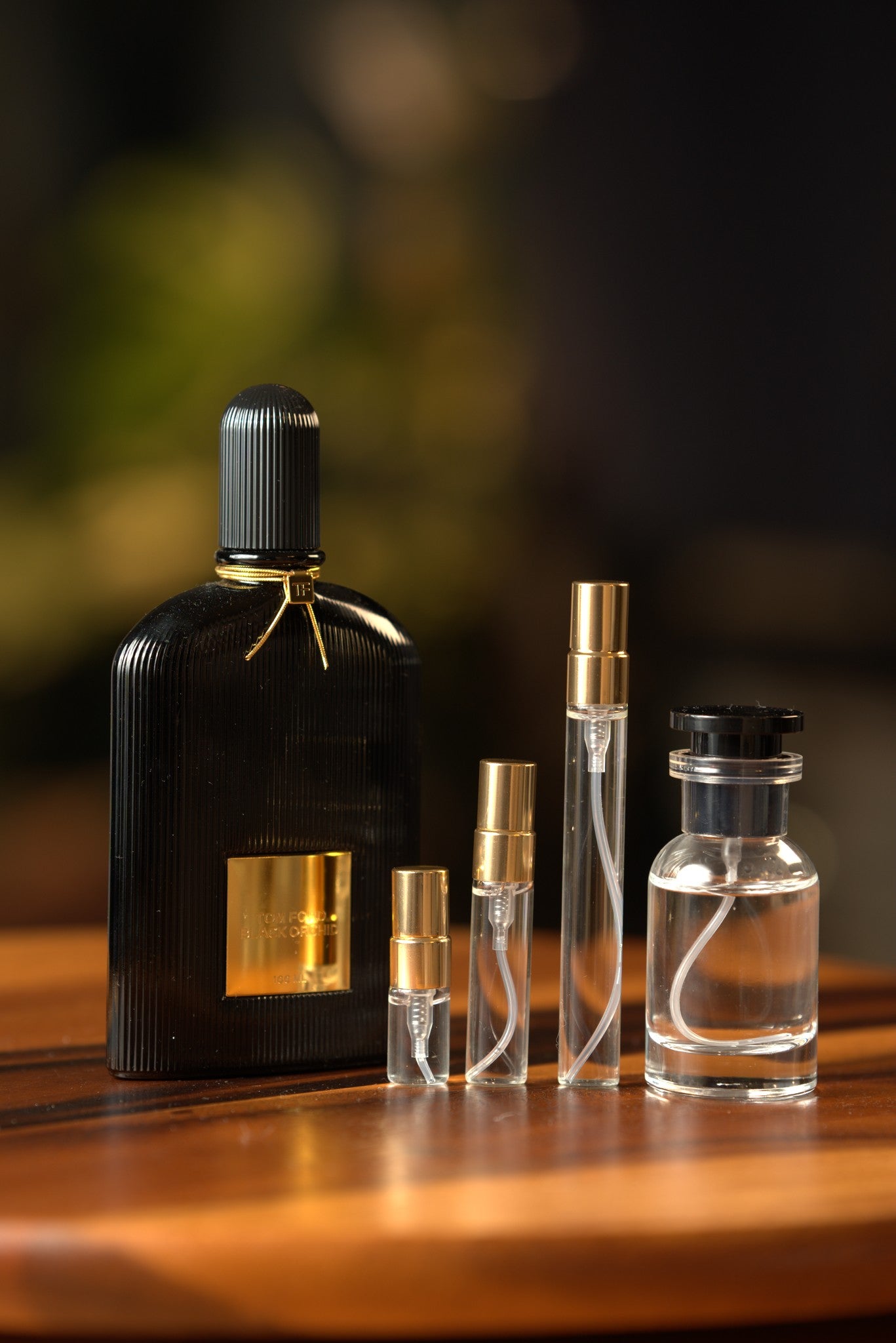 Atelier Elemental real bottle photo - Tom Ford Black Orchid decant, 2ml 5ml 10ml vials