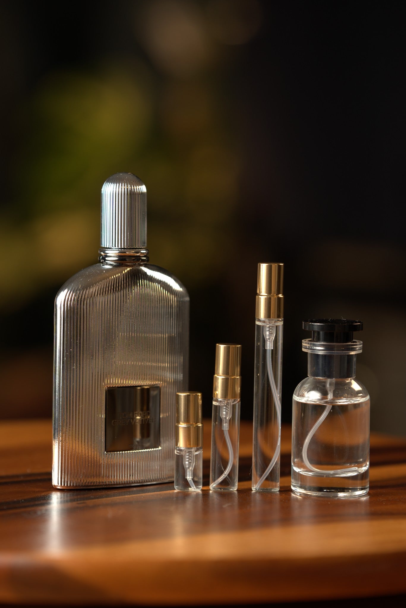 Atelier Elemental real bottle photo - Tom Ford Grey Vetiver Parfum decant, 2ml 5ml 10ml vials